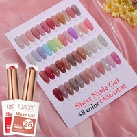 Unigel – Kit de vernis à ongles gel UV LED en gros, couleurs néon, transparentes, effet gelée, nude, pour usage professionnel en salon, prise en charge de la personnalisation OEM ODM