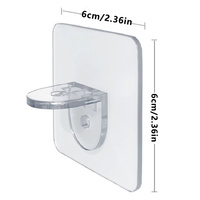 Support mural en PVC sans perçage, crochets et clips robustes pour outils de salle de bain