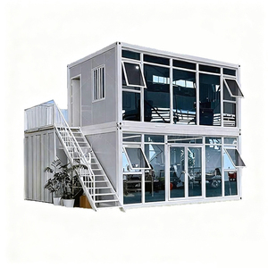 Maison modulaire en acier personnalisable, panneau sandwich, conception pliable détachable, bâtiment de bureau moderne, centre commercial, hôtel, mur en verre - Product Image 3