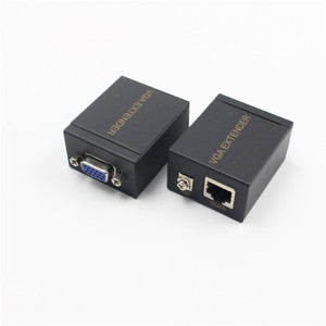 VGA Extender 60M RJ45 Single <b>Cable</b> Video Signal Booster Transmission <b>Adapter</b> 8P8C <b>Ethernet</b> to Analog VGA - Product Image 2