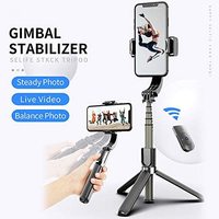 Perche à selfie sans fil avec stabilisateur de cardan, support pour caméra vidéo, caméra d'action et smartphone