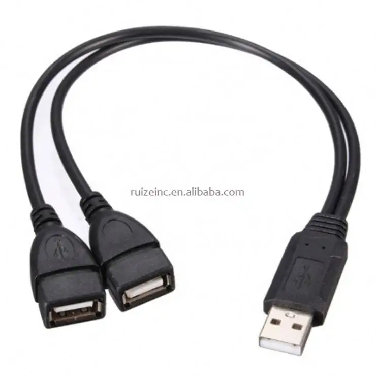 Заводская розетка USB 2,0 A Male к 2 Dual USB Female Jack Y разветвитель концентратор шнур питания кабель адаптера