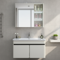 Paslanmaz Çelik Banyo Dolabı Paslanmaz Su Geçirmez Nem Geçirmez Nemlere Dayanıklı Duvara Monte Dayanıklı Sağlam Lavabo