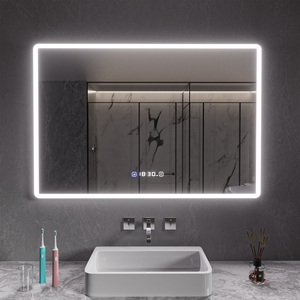 Hình chữ nhật hiện đại chiếu sáng IP44 Gương phòng tắm PC khung thông minh LED tùy chỉnh tắm gương cho tường - Product Image 3