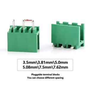 Khối Thiết Bị Đầu Cuối Có Thể Cắm 5.08 8A/15A 300V 5.08Mm Pitch Plug-In Cong 2 Chân Đến 16 Chân 508 Đầu Nối Pcb Khối Thiết Bị Đầu Cuối Vít - Product Image 4