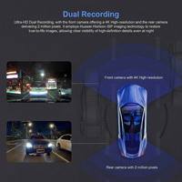 Caméra de voiture 4K avec GPS, alarme de collision, visualisation en temps réel de l'itinéraire de conduite, dashcam 4G