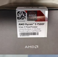 Untuk CPU Desktop Gaming AMD Ryzen 5 7500F AM5 6 Core 12 Thread 65W Zen5 Baru dalam Kemasan atau Bekas