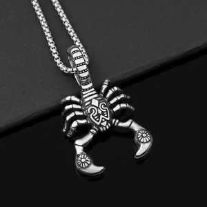 Collier tendance pour homme, personnalisé, style <span class=keywords><strong>rock</strong></span> punk, pendentif <span class=keywords><strong>scorpion</strong></span>, accessoires de cou rétro pour homme, hip hop - Product Image 5