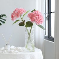 Bunga Hydrangea Kecil Berkualitas Tinggi dari Lateks, Bunga Hydrangea Putih Buatan dengan Sentuhan Alami untuk Dijual