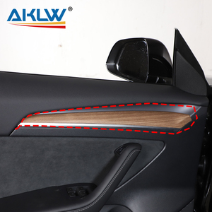 Pour <span class=keywords><strong>Tesla</strong></span> modèle 3/<span class=keywords><strong>Y</strong></span> véritable fibre de carbone accessoires intérieurs de voiture forgé carbone intérieur porte panneau couverture bandes décoratives - Product Image 6