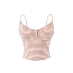 Top Corto de Lona Estilo Americano para Mujer, Top Corto con Botones en la Parte Delantera para Yoga - Product Image 5