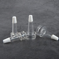 Bouchon compte-gouttes pour ampoule, flacon réutilisable, embout en silicone transparent, tête en forme de corne pour flacons, bouchon