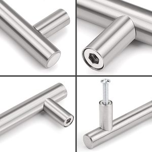 Poignées de meuble en acier inoxydable plus abordables que les poignées en laiton massif, forme en T - Product Image 4