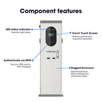 Chargeur de véhicule électrique Electrly A2 22kW*2, à poser au sol, avec câble, deux pistolets, intelligent, Modbus pour voiture, chargeur de véhicule électrique à poser au sol