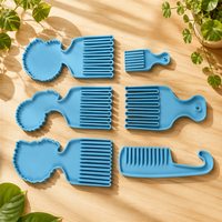 J267 Vente en gros Moules en silicone personnalisés écologiques pour peignes à cheveux femme et brosses afro, forme rectangulaire, facile à démouler