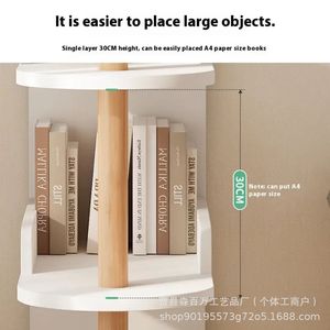 Storage Cabinet Round 4 Layers Standing Type Durable Multipurpose <b>Desktop</b> Organization <b>Shelf</b> - Product Image 5