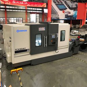 Torno de cama inclinada CNC de alta rigidez con transmisión de husillo de bolas para mecanizado de ultra precisión - Product Image 2