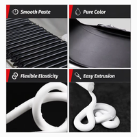 SANVO Mastic silicone neutre 300ml Haute adhérence pour construction, fenêtres, portes, verre, aluminium, étanchéité, décoration, travaux d'ingénierie, en vrac