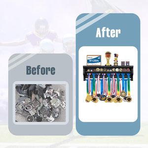 2026 Các Nhà Sản Xuất Tùy Chỉnh Kim Loại Thể Thao Chất Lượng Cao Huy Chương Chủ Wall Mount Móc Áo Hiển Thị Khung Giá - Product Image 5