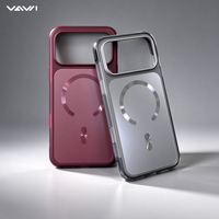 Étui magnétique à coussin d'air VAWI B555 pour iPhone 17 18 Pro et Pro Max avec texture CD et anneau de protection de l'objectif OEM ODM Commande en gros