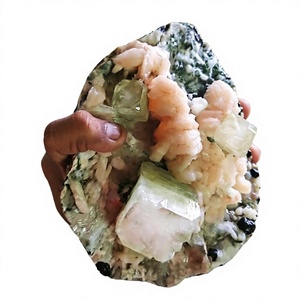Mines Price Natural <b>Light</b> Green Stilbite Gemstone Geode <b>Cluster</b> Mineral Specimen Feng Shui Decor Gift for Home - Product Image 4