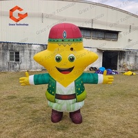 Costume gonflable de mascotte personnalisé en usine, taille adulte, costume gonflable de dessin animé lune pour la publicité