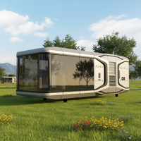 Villa Conteneur Modulaire Préfabriquée en Panneaux Sandwich Prêts à l'emploi, Structure en Acier, Étanche, Écologique, Luxe Moderne