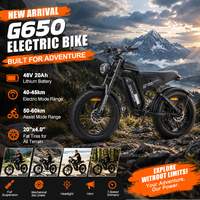 Vélo électrique à pneus larges KETELES G650 52T avec disque d'engrenage monobloc, fourche avant à double amortisseur, vélo électrique hybride