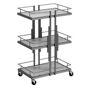 Metal Design Hair Salon & Nail Shop Beauty <b>Trolley</b> with Lockable Wheels for Hospital and Home Office Use - Product Image 2
