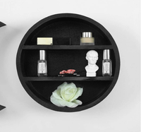 Étagère murale multifonctionnelle en bois pour salon, décoration lunaire, non pliable, montage mural, présentoir, cadre flottant