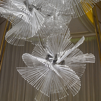 Lampe islamique personnalisée de grande taille, lustre en cristal LED pour mosquée, lumière pour hall de mosquée, salle de prière