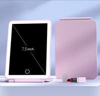 Miroir de maquillage pliable de voyage de 7,9 pouces, miroir de courtoisie portable rechargeable à LED de 1000 mAh pour la maison et la table