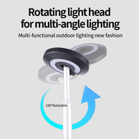 Lampe de camping extérieure transfrontalière extensible, projecteur de poche haute puissance, haute luminosité, longue portée, rechargeable, en ABS