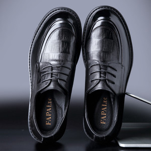 Chaussures Derby en Cuir pour Hommes, Noir, Cuir de Vachette Pleine Fleur, Tenue Formelle, Mariage, Oxfords, Style Quatre Saisons - Product Image 2