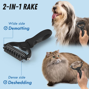 Cepillo para Desenredar y Eliminar el <span class=keywords><strong>Pelo</strong></span> Muerto para Perros y Gatos de <span class=keywords><strong>Pelo</strong></span> <span class=keywords><strong>Largo</strong></span>, Juego de 2 Herramientas de Aseo para Mascotas - Product Image 3