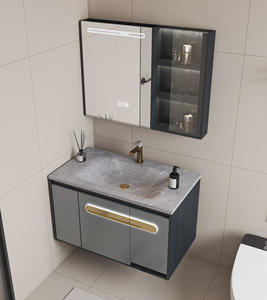<span class=keywords><strong>Lavabo</strong></span> de baño de hotel moderno Gabinete de <span class=keywords><strong>lavabo</strong></span> de tocador <span class=keywords><strong>Encimera</strong></span> individual Losa de <span class=keywords><strong>roca</strong></span> integrada Losa de <span class=keywords><strong>roca</strong></span> - Product Image 5