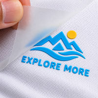 Patchs thermocollants 3D en silicone personnalisés pour la vente en gros, avec logo en relief épais, autocollants pour presse à chaud, badges pour vêtements de sport et polos de golf