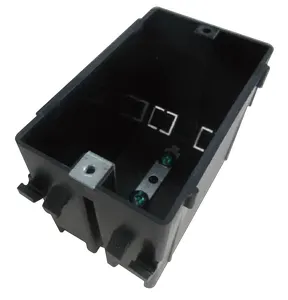 UL承認の黒いプラスチック製ワンギャングGFCI/コンセント/スイッチ用の新しいワークボックスデバイスボックス、ヘビーデューティー、グレー