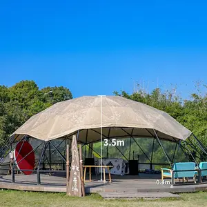 Most Popular 6m Dome House Geodesic Dome Tent With 850g White PVC Full Surround