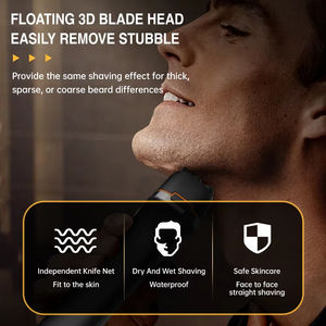 Rasoir à feuille triple lame forte puissance 800 MAh écran LCD rasoir étanche avec capuchon pour hommes longue barbe chauve rasoir - Product Image 2