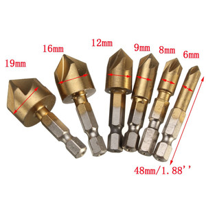 Titan tráng HSS chamfering mũi khoan khoan với Hex Shank - Product Image 2