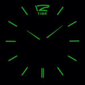 3D Luminous Wall <b>Clock</b> 47 Inch Acrylic DIY Frameless Quartz Watch Wall Sticker <b>Digital</b> <b>Clock</b> for Home Office Decoration - Product Image 1