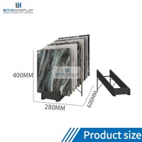 Présentoir métallique personnalisé pour carreaux, support d'échantillons simple face, présentoir sur pied pour salle d'exposition de carreaux en céramique