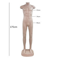 Mannequin masculin en plastique, style européen et américain, musclé, anti-chute, sans tête, sans mains, en position debout, pour l'affichage de vêtements