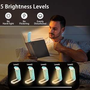 Lámpara de Lectura LED para Interiores, Moderna, con Clip para Escritorio, Plegable, Recargable por USB, Luz Nocturna para Libros, Venta al Por Mayor - Product Image 4