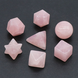 Set di 7 <span class=keywords><strong>Chakra</strong></span> in Cristallo Naturale Misto, <span class=keywords><strong>Pietre</strong></span> Geometriche Platoniche, Stella Merkaba in Pietra Lucidata per Meditazione - Product Image 3