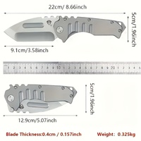 Couteau pliant Medford entièrement en acier, lame D2, manche en acier inoxydable, couteau tactique de poche pour l'extérieur, stock local américain, couteau EDC