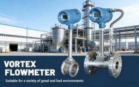Precision Vortex Shedding Flow Meter with 4-20mA Transmitter for Steam Air and Low-viscosity Liquids in Industrial Pipeline