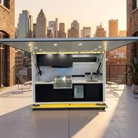Kiosque de cuisine mobile pour fêtes en plein air |   Station de barbecue pliable avec éclairage LED et évier intégré