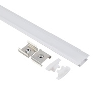 Profilé LED encastré TW1707 en alliage d'aluminium série 6000, tempérage T5, surface thermolaquée pour armoire
